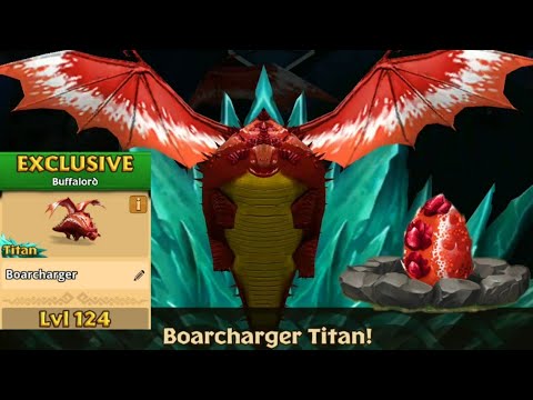 BOARCHARGER Max Level 124 Titan Mode - New Exclusive Buffalord - Dragons:Rise of Berk