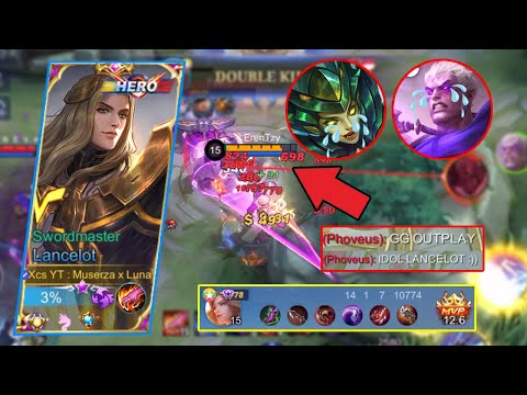 BEST OUTPLAY MOMENT BY TOP GLOBAL LANCELOT MUSERZA | CRAZY GAMEPLAY LANCELOT MUSERZA - MLBB