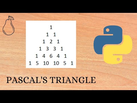 Pascals Triangle Using Python Pear Codes