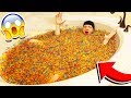 1 MILLION ORBEEZ IN MY BATHTUB FOR 24 HOURS!
