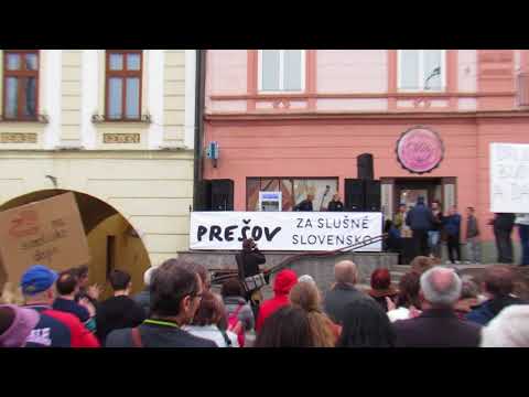 V Prešove sa opäť protestovalo: VIDEÁ z miesta zhromaždenia