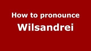 How to pronounce Wilsandrei