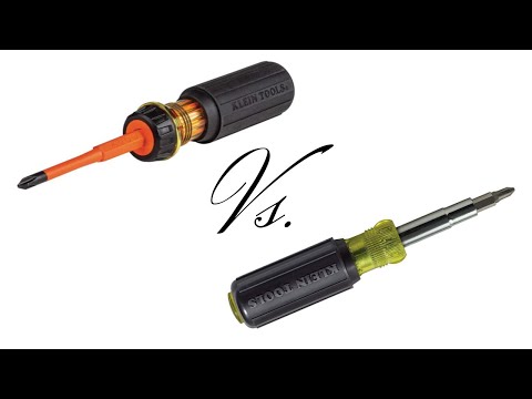 Klein Insulated 2-in-1 Flip Blade Screwdriver Vs. Klein 11-in-1 Multi Tool