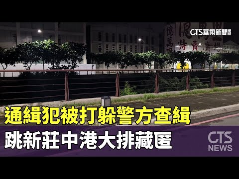 通緝犯被打躲警方查緝　跳新莊中港大排藏匿