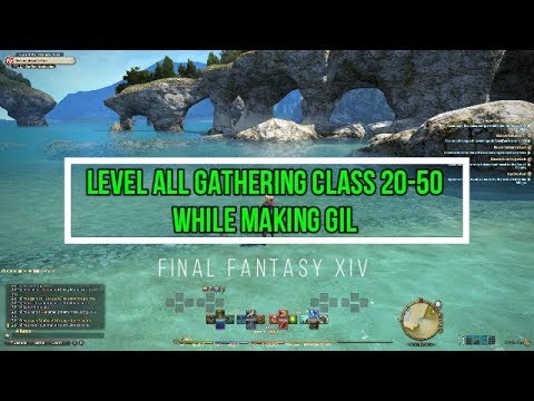 Final Fantasy XIV - Level All Gathering Class 1-50 While Making Gil ~patch 4.5