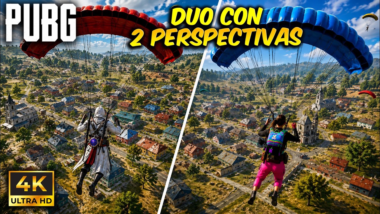 PUBG PC pero CAEMOS en POCHINKY con PANTALLA DIVIDA 😍 Estos GRAFICOS SE VEN BRUTALES