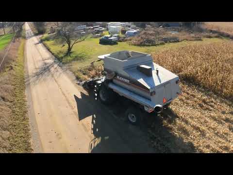 High Speed Road Harvest Chasing - Gleaner R65 - Start of Corn Field #harvestchaser