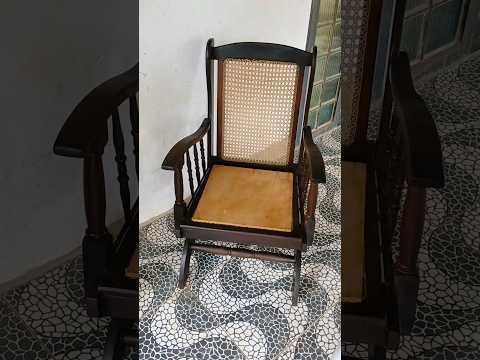 Reparo na cadeira de balanço dos anos 70 #diy #moveis #woodworking #bricolagem #facavocemesmo #dicas