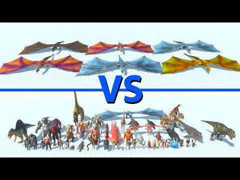 DRAGON Team vs ALL UNITS Team - Animal Revolt Battle Simulator