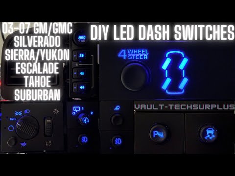 DIY LED Dash Switch Upgrade on any 2003-2006 GM Truck Silverado Sierra Escalade Tahoe Yukon Suburban