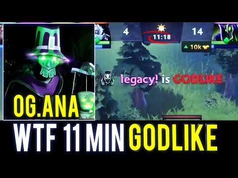 WTF 11 MIN GODLIKE Crazy Rubick Carry Machine Gun by OG.Ana 9k MMR PRO Gameplay Dota 2