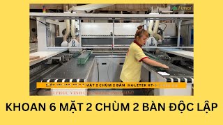 Máy khoan 6 mặt 2 chùm 2 bàn độc lập Holztek MASTER-6-SIDES-RD