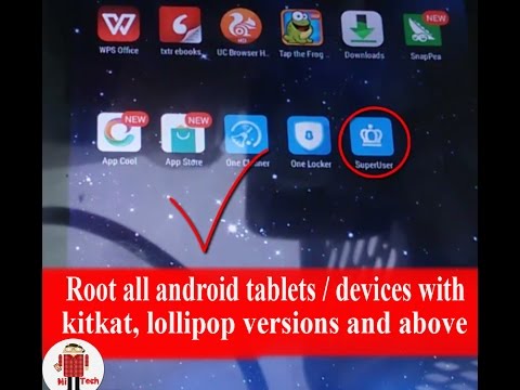 Root all android tablets / devices with kitkat, lollipop versions and above Video