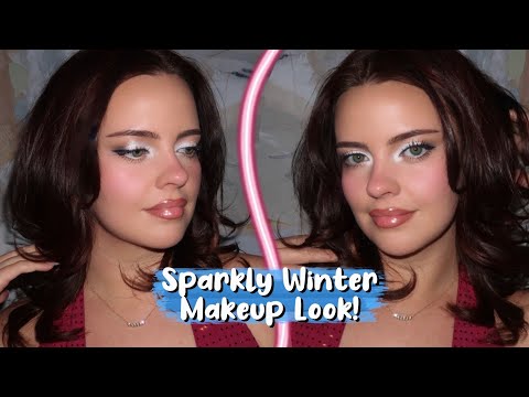 Sparkly Frosty Winter Makeup ❄️ Bright Whites, Y2K Inspired | Julia Adams