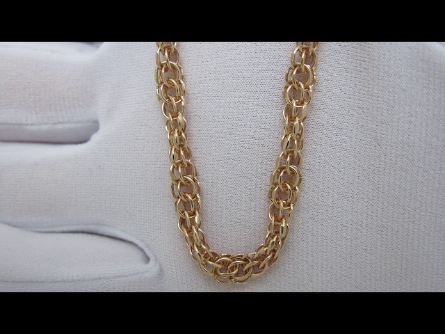 Срібний позолочений ланцюжок ех31 Відео огляд
