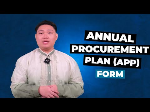 Procurement 101: Annual Procurement Plan