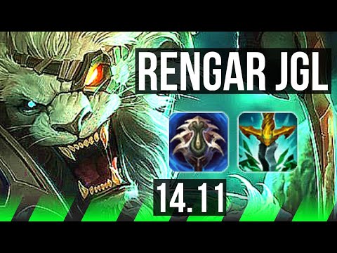 RENGAR vs IVERN (JGL) | Rank 2 Rengar, 69% winrate, 8 solo kills, Godlike | TR Grandmaster | 14.11
