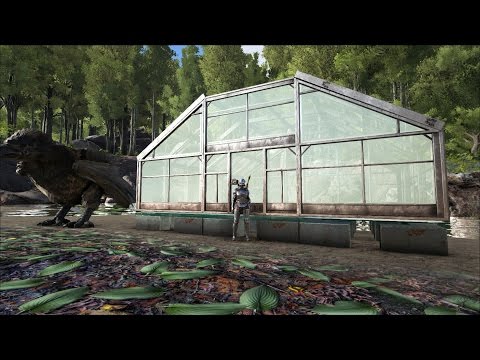 Ark survival Extinction 8! Green house and forge set up at volcano!