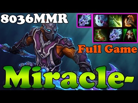Dota 2 - Miracle- 8036 MMR TOP 1 MMR EU Plays Anti-Mage - Full Game - Ranked Match Gameplay