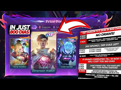HOW TO GET GUSION DOUBLE 11 SKIN IN JUST 800 DIAMONDS - 11:11 NEXUS SEA EVENT! 