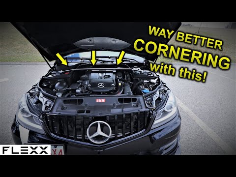 Installed a Racing strut bar for better cornering on my Mercedes C250