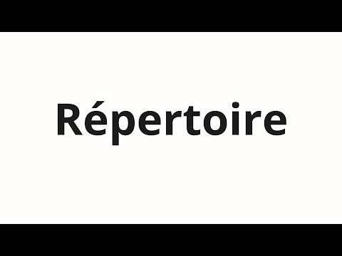 How to pronounce Répertoire