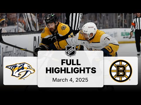 NHL Highlights | Predators vs. Bruins | March 04, 2025