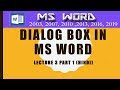 All Dialog Box in Home Menu of ms word in Hindi || Lecture 3 of part 1 || Use of Dialog Box Launcher