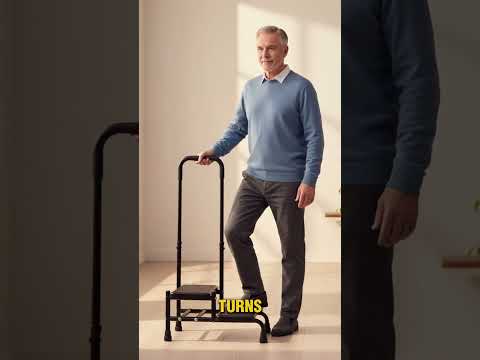 2 Step Stool with Handle | Portable Safety Step Stool for Elderly | For Bathroom, Kitchen, and Home Use | Dual Step Stool