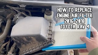 How to replace the engine air filter 2016-2018 Toyota Rav4 DIY video #toyota #rav4 #toyotarav4