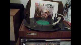 Penncrest record player 6911 (Santa and the sidewalk surfer)