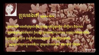 ប្រុសគេងទៅ ច្រៀងដោយ នូវ ណារិន Bros Keng Tov by Nov Narin with lyrics