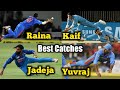 Top 10 Best Catches by Indian Players Raina, Yuvraj, Kaif and Jadeja In Cricket History