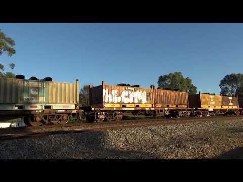 NR55 /35  on 5MP2 Steel slowly crossing over from down main to up Main at MILLENDON JCN.