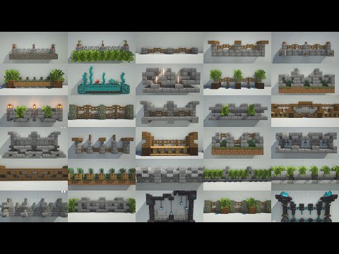 Eli's Art - 35 Minecraft Fence / Wall Design Ideas