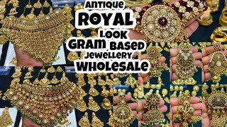 Antique Gold Plated Gram Based Jewellery Wholesale | Rajwadi Heritage Bridal Jewelry Collection 