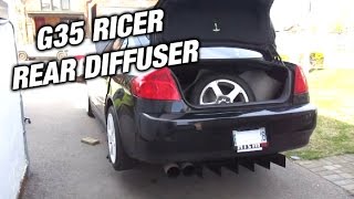 RICER Rear Diffuser Install - G35 Vlog