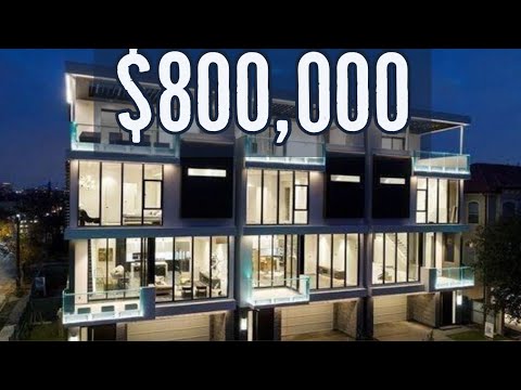 Touring a $800,000 Townhouse in HOUSTON Texas | Modern Home | TreyFindsTx