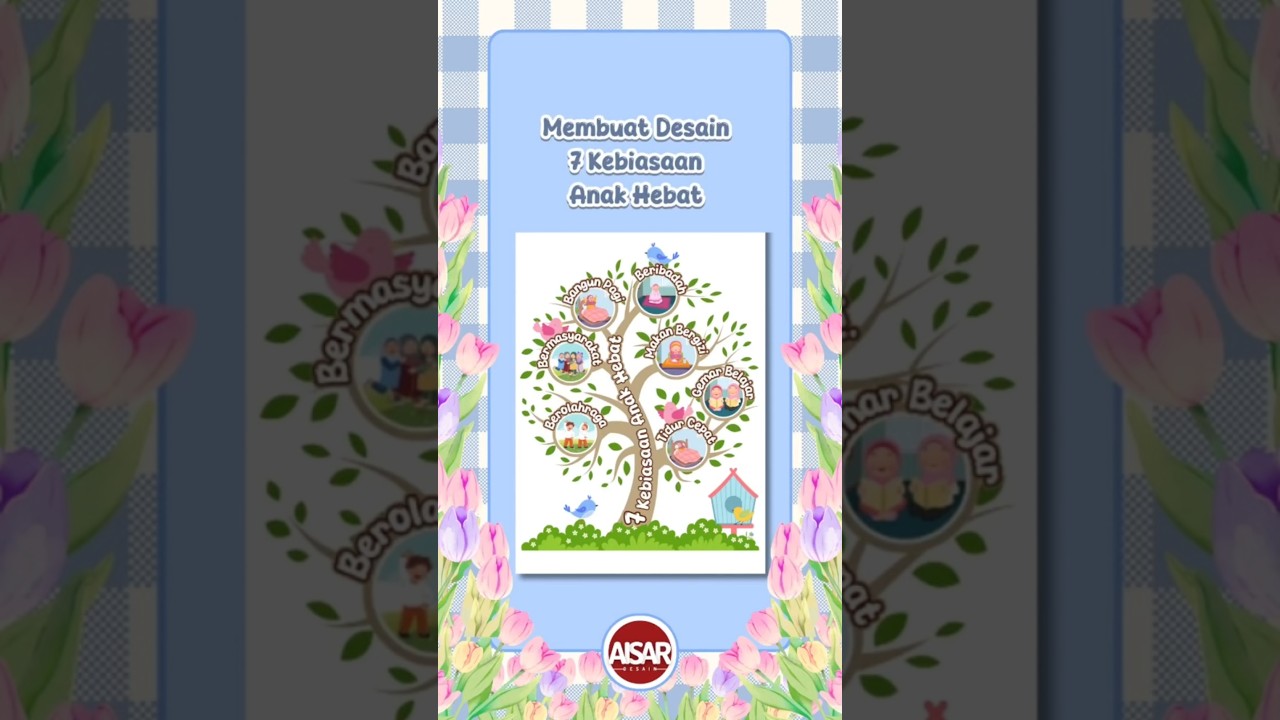 🎨 Membuat desain 7 Kegiatan Anak Hebat pakai Canva #tutorial #canva