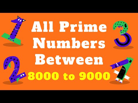 All Prime Numbers List Between 8000 - Up To 9000