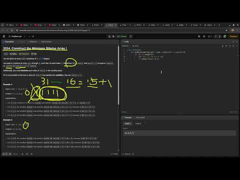 Leetcode Daily Challenge 3314 Construct The Minimum Bitwise Array I Devops Python Practice