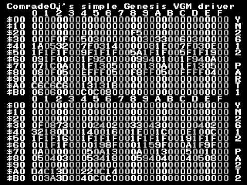 Visual Genesis VGM player - demonstration video