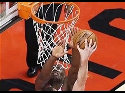 Bismack Biyombo with the Huge Rejection of Kevin Love