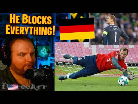 NFL Fan Reacts to Manuel Neuer Impossible Saves - Goalkeeper