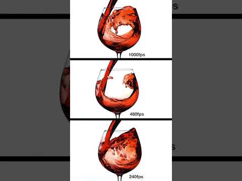 240fps vs 480fps vs 1000fps wine pour slowmo test #slowmotion #fps #vs