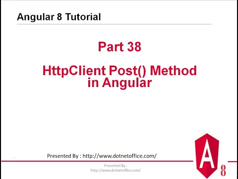 Part 38 Httpclient Post Method In Angular Angular 8 Tutorials