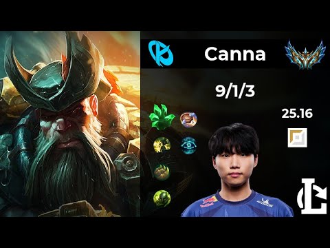 Gangplank TOP - KC Canna | Patch 25.16 EUW Challenger