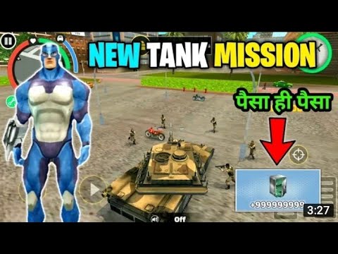 Rope Hero Vice Town Game ll Impossible Tank Madness Mission Complete