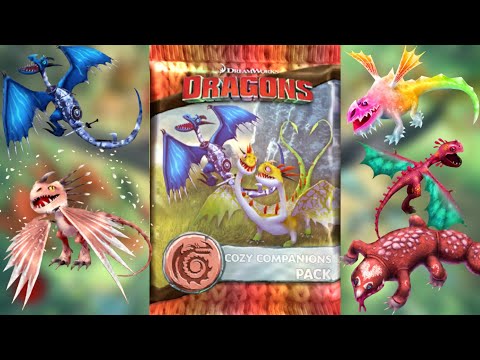 The COZY COMPANIONS PACK and getting all it's dragons - Dragons:Rise of Berk