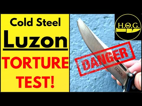 How TOUGH Is The Medium Luzon From Cold Steel Knives? | HARD ON GEAR Use & Abuse Testing